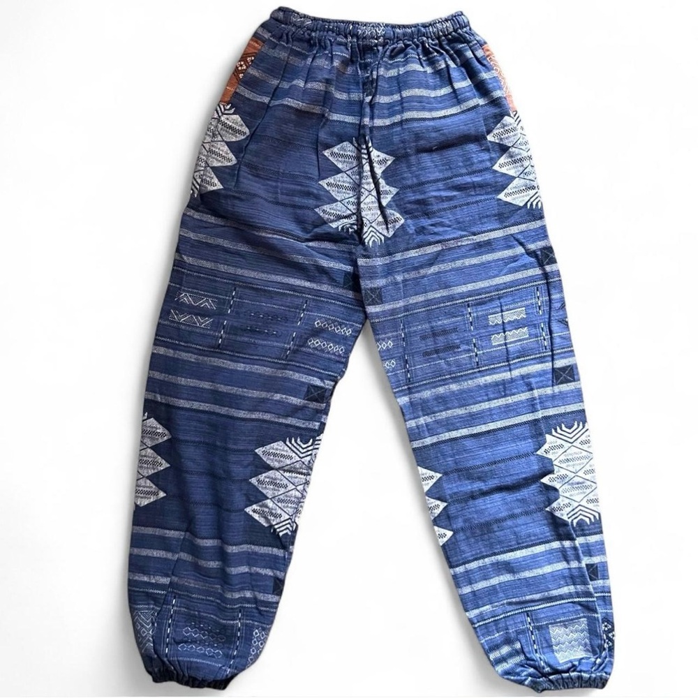 Blue And Brown Patchwork Trousers - image 2